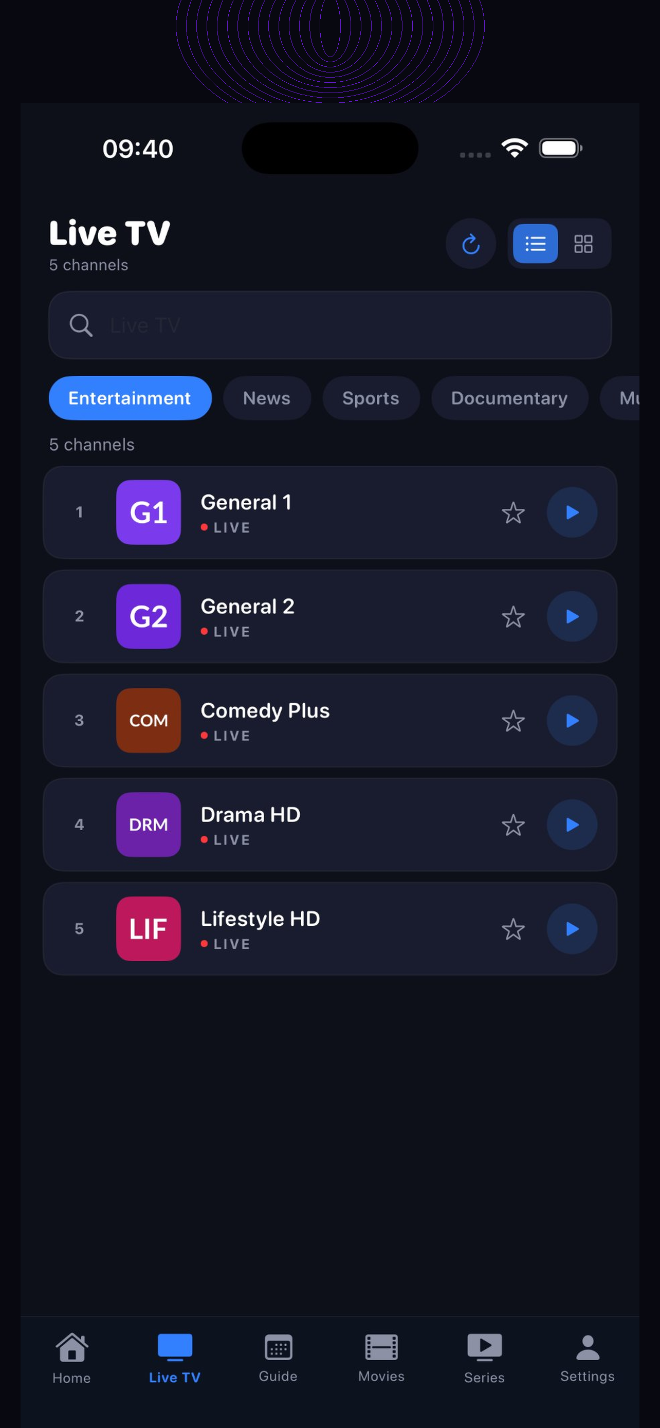 Live TV